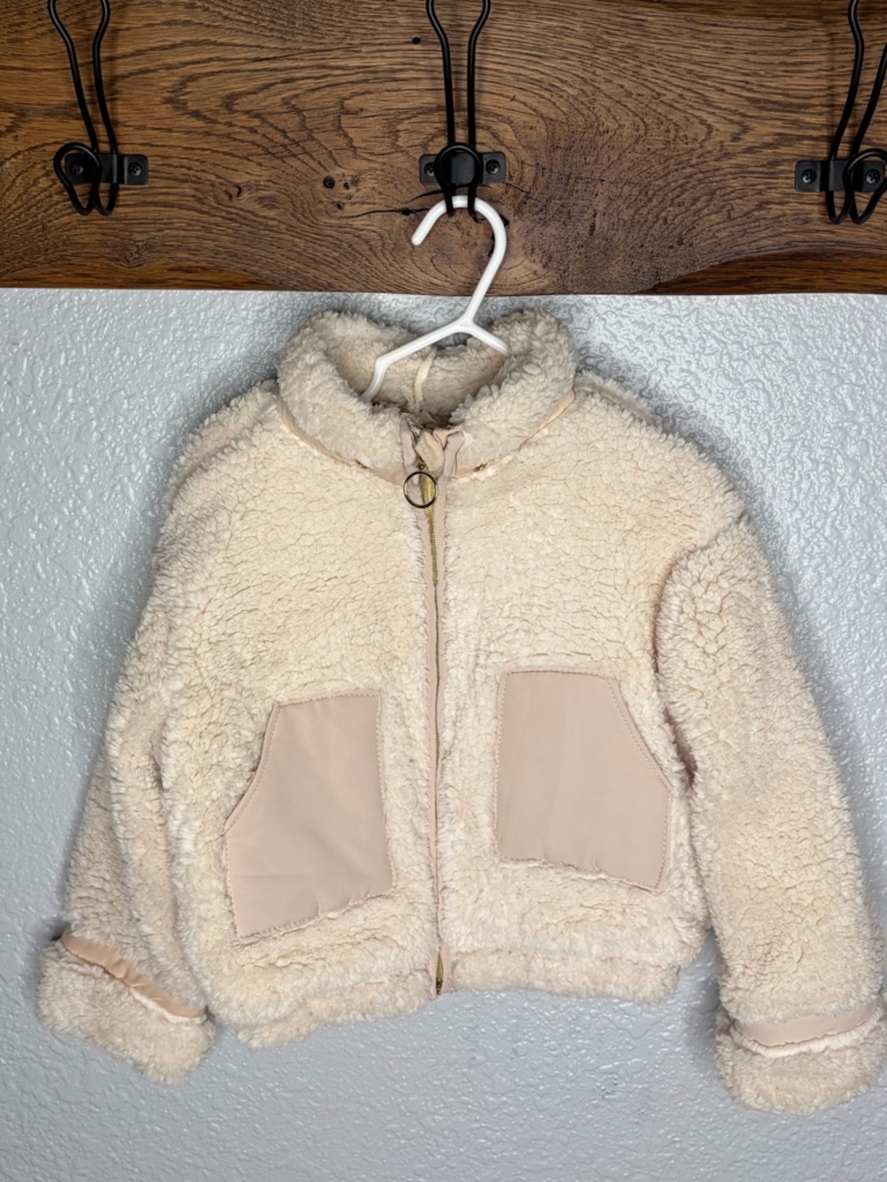 Jessica Simpson Kids Cream Sherpa Puffer Jacket girls size 3T